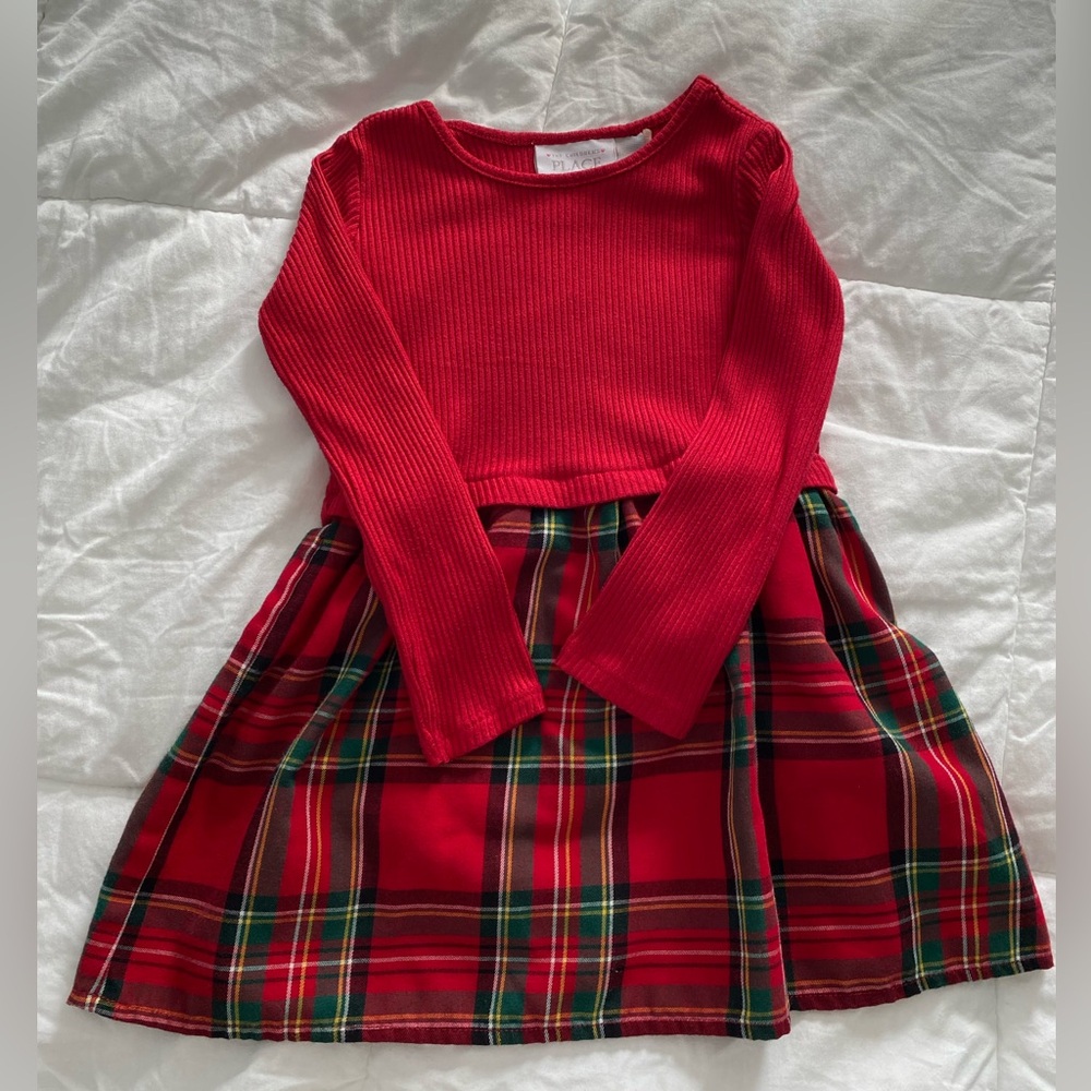 3T girls dress long sleeve The Children’s Place holiday winter classic tartan - Picture 13 of 14